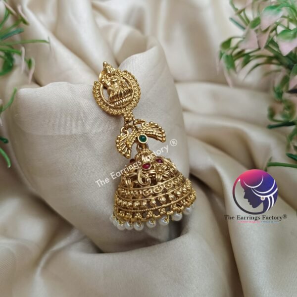 Traditional Antique Lakshmi Jhumka - Image 3