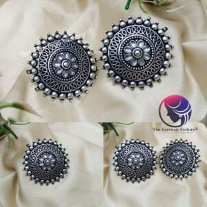 Trending Oxidized Silver Big Studs