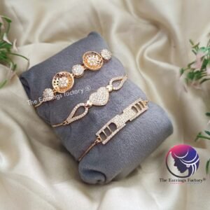 Daily Wear Stylish AD Stone Rose Gold Adjustable Bracelet