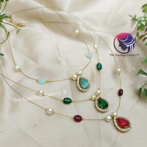 Trending Invisible Golden Crystal Stone Necklace