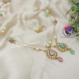 Trending Invisible Golden Crystal Stone Necklace