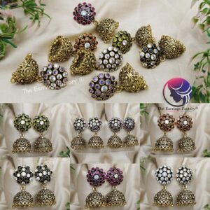 Traditional Antique Premium Stone Jhumka