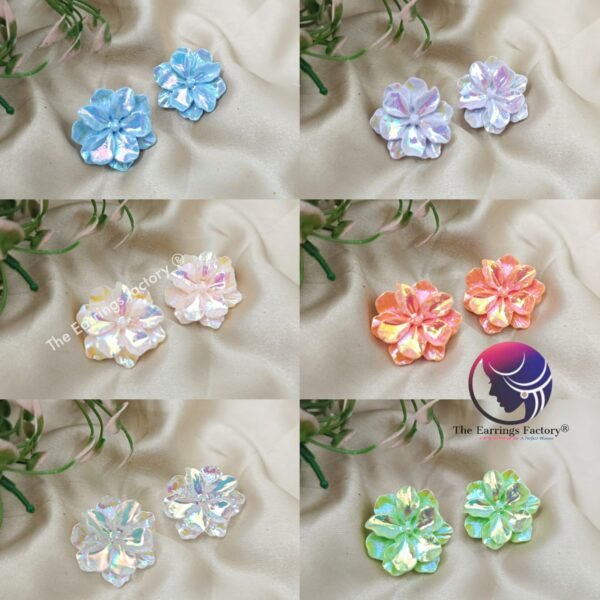 Fancy Glitter Floral Western Studs - Image 2