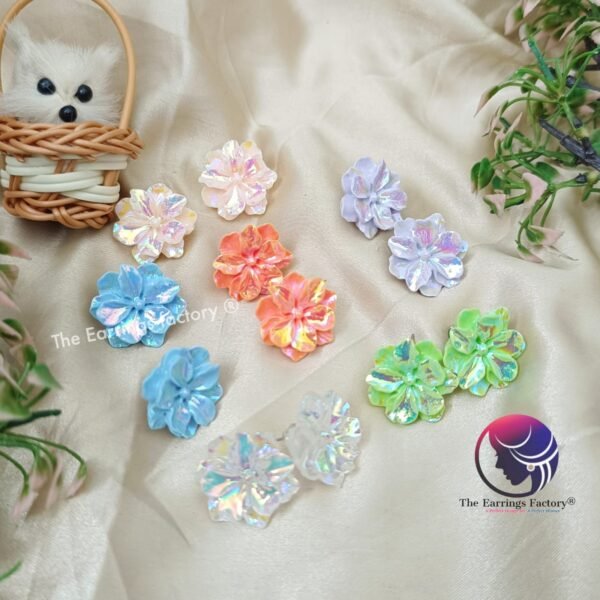 Fancy Glitter Floral Western Studs