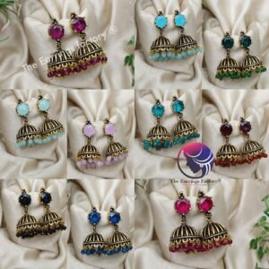 Traditional Golden Stone Jhumka