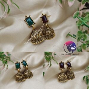 Traditional Golden Stone Jhumka