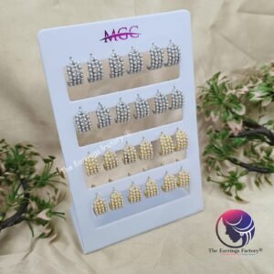 Western Silver | Golden Half Ring Pearl Earring