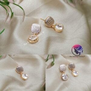 Traditional AD Stone Daily wear Golden Studs