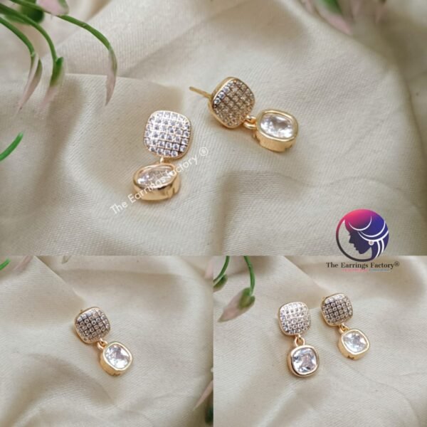 Traditional AD Stone Daily wear Golden Studs