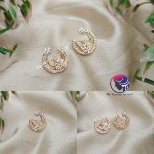Traditional AD Stone Daily wear Golden Studs