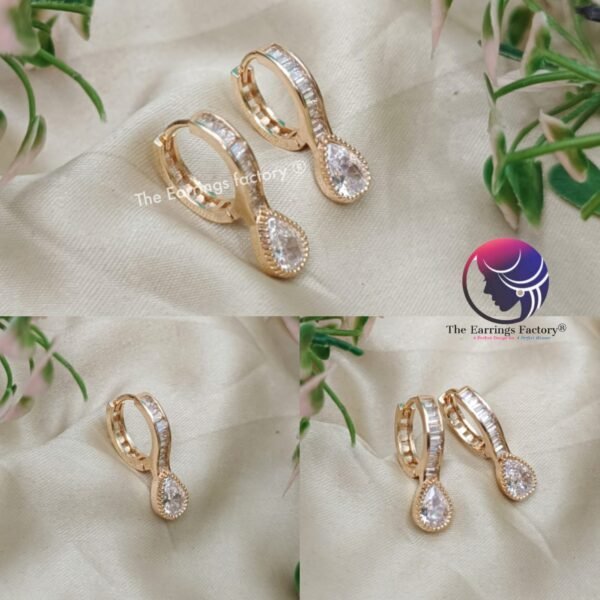 Daily Wear Ring Type Stone Stud Earrings