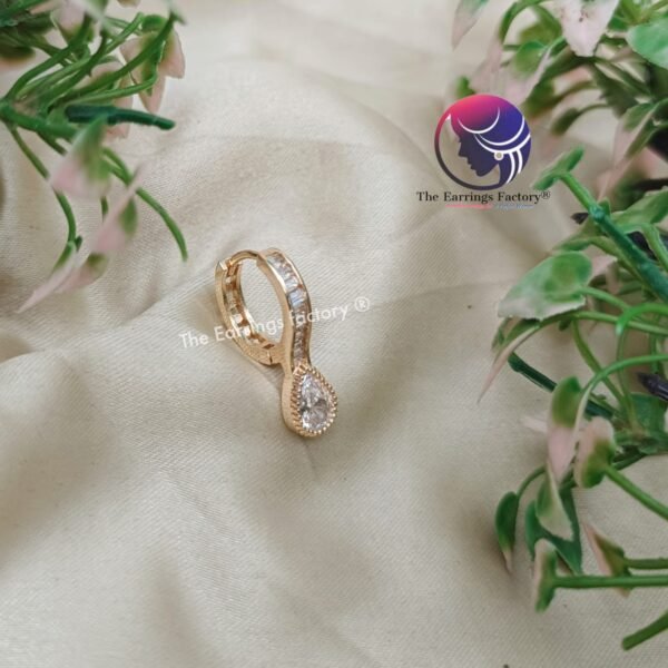 Daily Wear Ring Type Stone Stud Earrings - Image 2