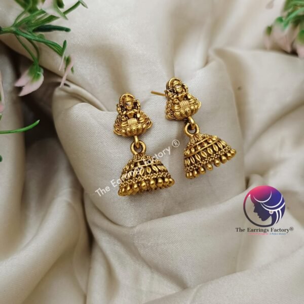 Traditional Antique Lakshmi Jhumka - Image 3