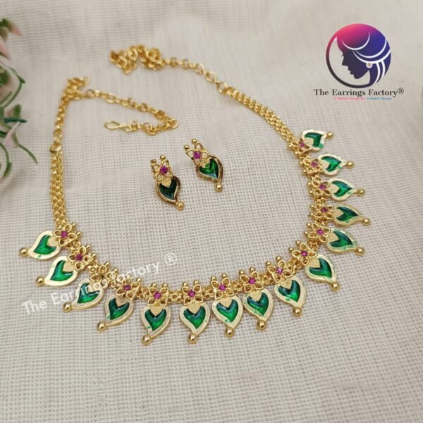 Traditional Golden Neckset with earrings