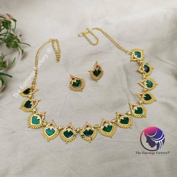 Traditional Golden Neckset with earrings