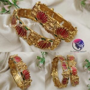 Traditional Antique Lakshmi Lotus Bangles