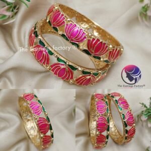Traditional Antique Colourful Lotus Bangles
