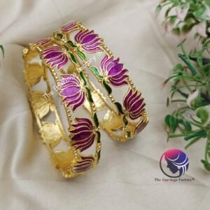 Traditional Antique Colourful Lotus Bangles