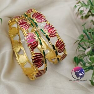 Traditional Antique Colourful Lotus Bangles