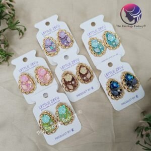Premium Western Crystal Stone Floral Studs