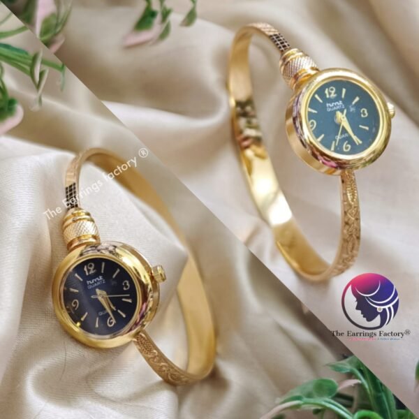 Premium Golden Openable Kada Watch Bracelet - Image 2