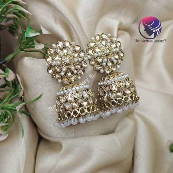 Kundan | wedding | Party wear Jhumka - Image 2
