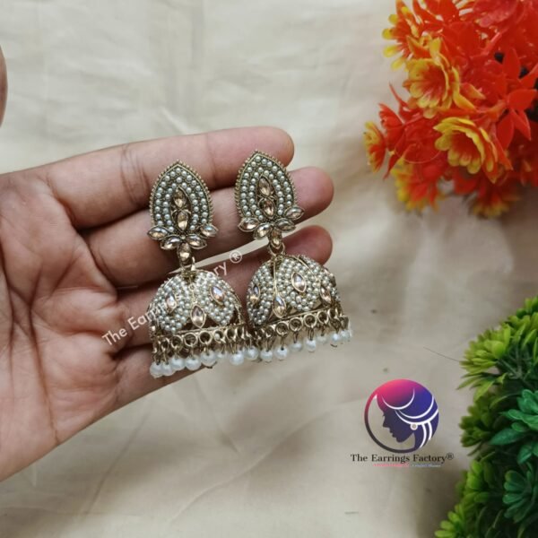 Kundan | wedding | Party wear Jhumka - Image 2