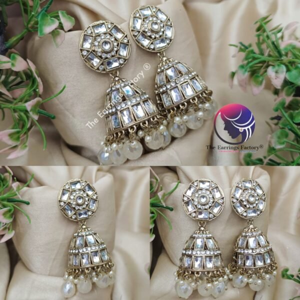 Kundan | wedding | Party wear Jhumka