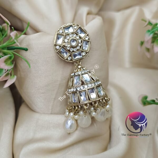 Kundan | wedding | Party wear Jhumka - Image 2