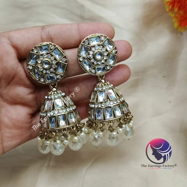 Kundan | wedding | Party wear Jhumka - Image 4
