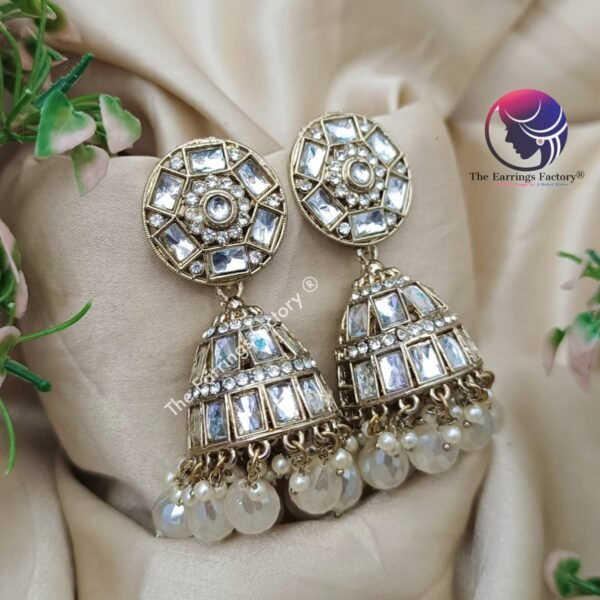 Kundan | wedding | Party wear Jhumka - Image 3