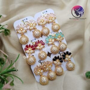 Daily Wear Golden Stone Drop Earrings
