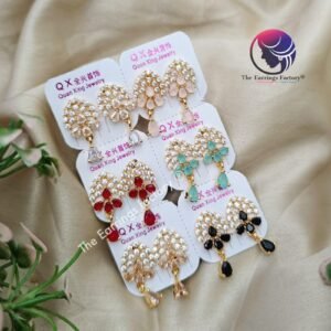 Daily Wear Golden Stone Drop Earrings