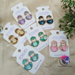 Premium Western Crystal Stone Floral Earrings