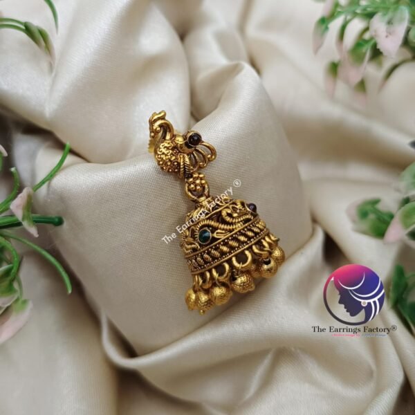 Traditional Antique peacock Jhumka - Image 4