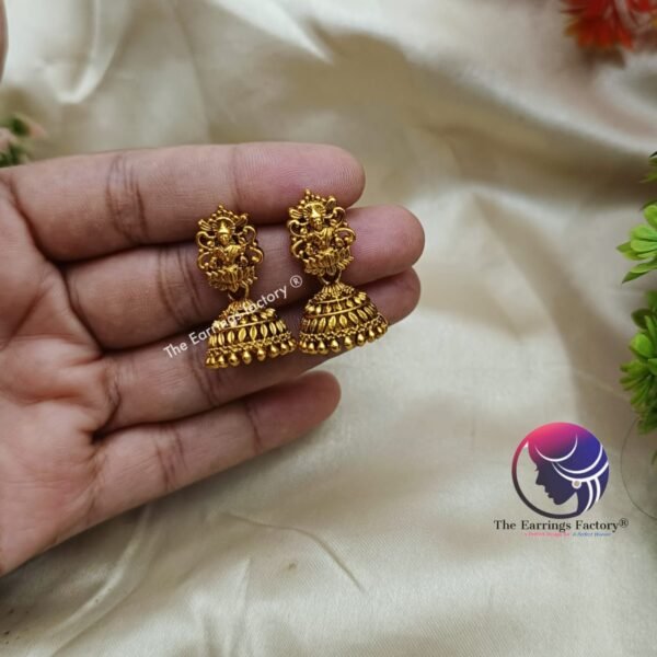 Traditional Antique Lakshmi Jhumka - Image 3