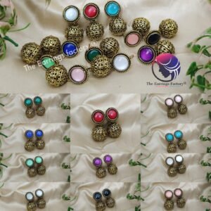 Trending Golden ball Drop Stone Earrings