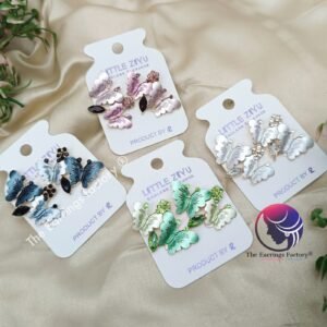 Premium Western butterfly Crystal Stone Floral Earrings