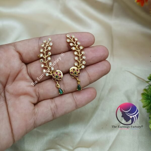Traditional Antique Premium Ear Cuff Stone Earrings - Image 3