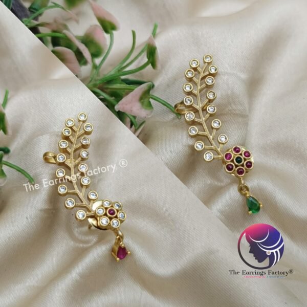 Traditional Antique Premium Ear Cuff Stone Earrings - Image 2