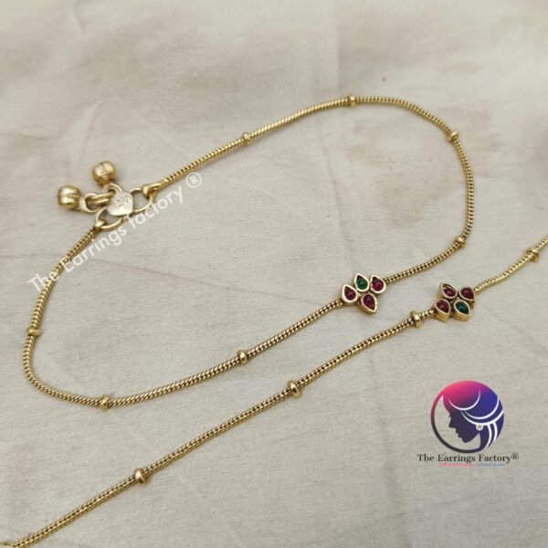 Traditional Antique Multi Stone Anklet - Image 3