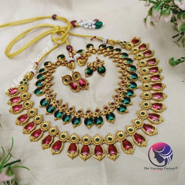 Traditional Antique Stone neckset With earrings