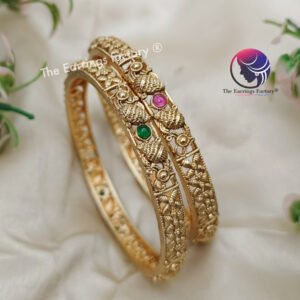 Traditional Antique Stone Peacock Bangles