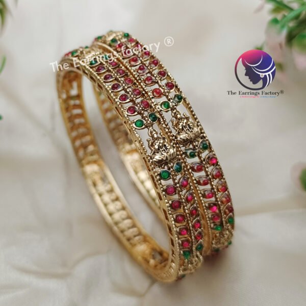 Traditional Antique Stone Lakshmi Bangles