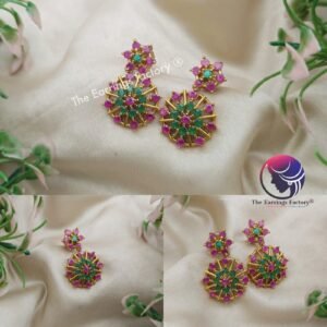 Traditional Antique Multi Stone Earrings