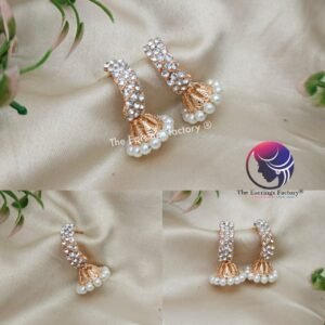 Trending Rose Gold Stone Jhumka