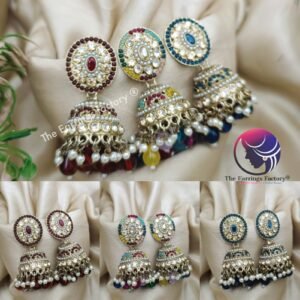 Trending weightless colour pearl beads party wear Stone Jhumka