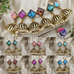 Trending Golden Fancy Stone Jhumka