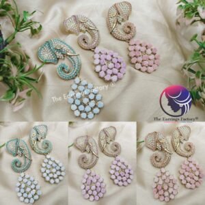 Premium floral elephant pearl Fancy earrings