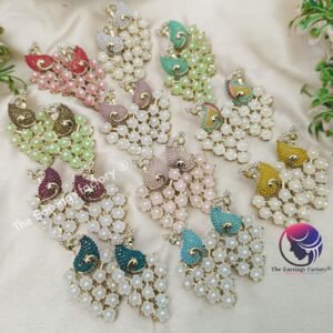 Premium floral Peacock pearl Fancy earrings